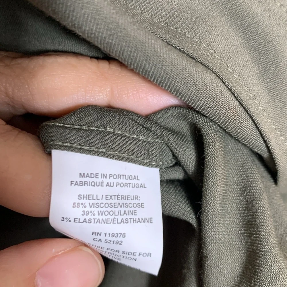 Helmut Lang Blouse Button Down Organza Green Luxe Minimal  Size Small